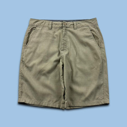 VINTAGE Y2K ONEILL BAGGY PLAID BOARD SURF SHORTS CREAM