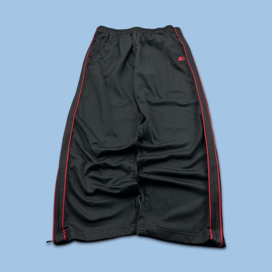 VINTAGE Y2K STARTER BAGGY TRACKSUIT BOTTOMS BLACK