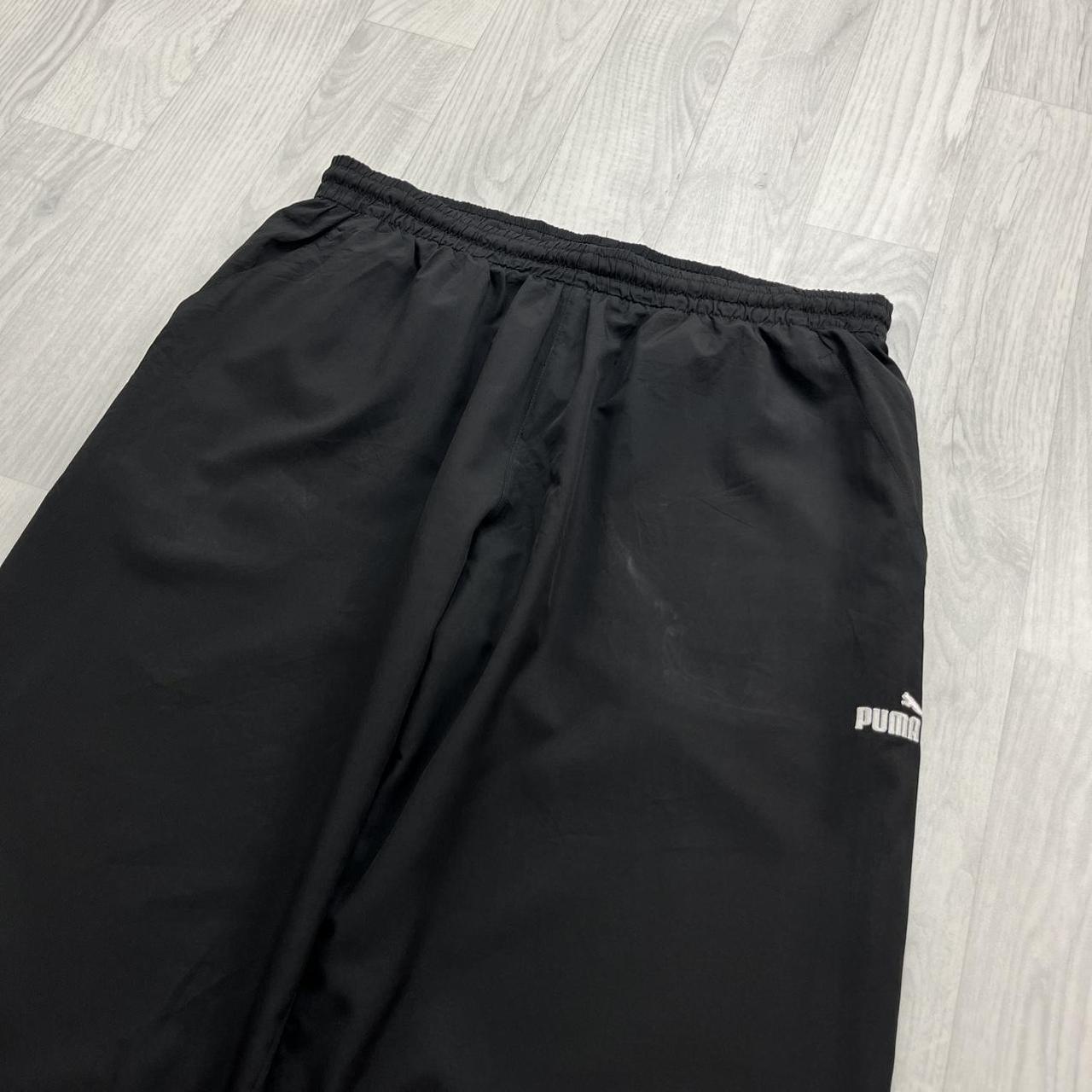 VINTAGE Y2K PUMA TECHNICAL BAGGY TRACKSUIT BOTTOMS BLACK