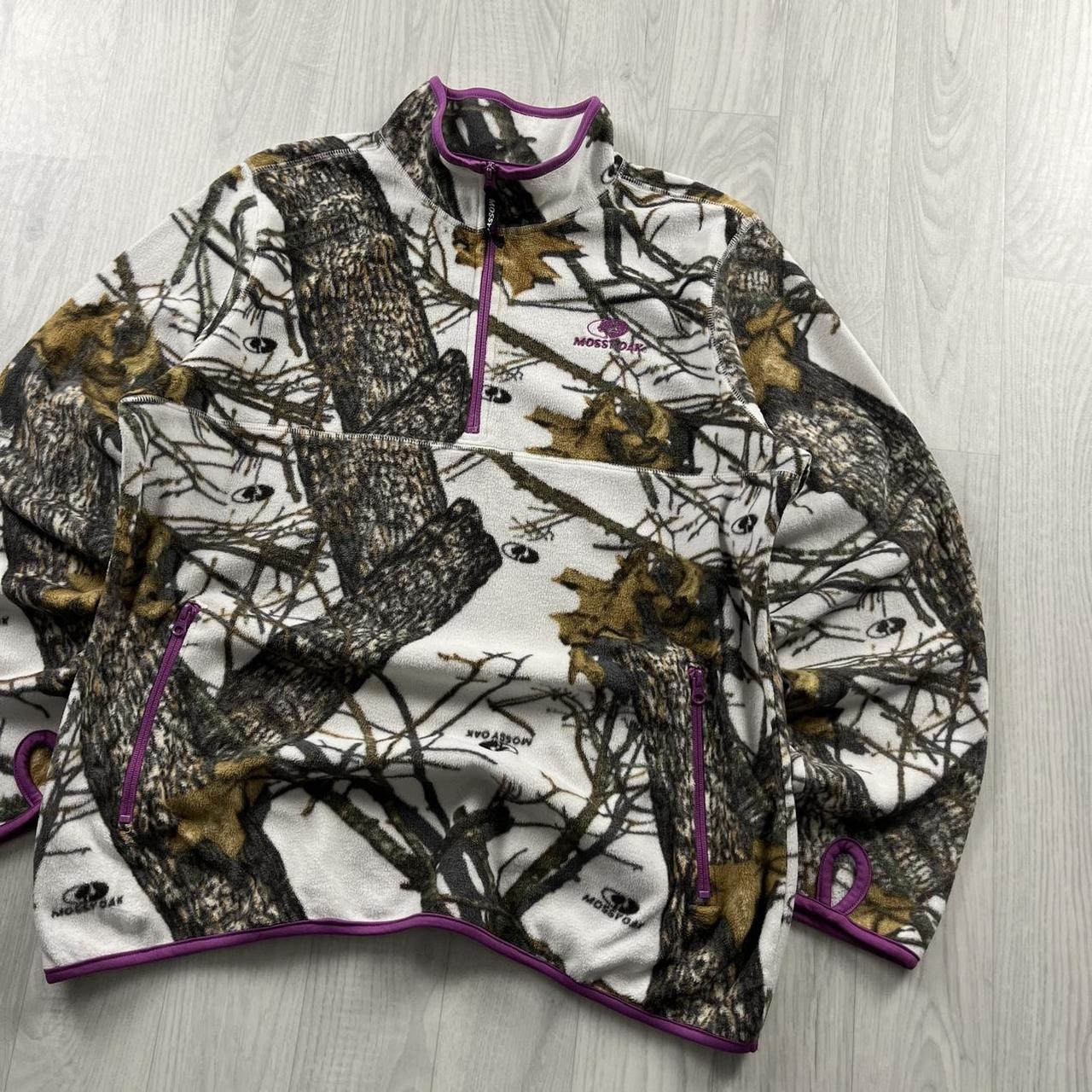 VINTAGE REALTREE MOSSY OAK QUARTER ZIP UP FLEECE CAMO
