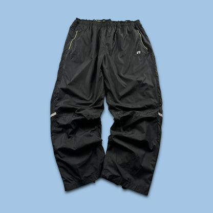 VINTAGE Y2K RUSSELL ATHLETIC BAGGY TRACKSUIT BOTTOMS BLACK