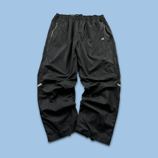 VINTAGE Y2K RUSSELL ATHLETIC BAGGY TRACKSUIT BOTTOMS BLACK