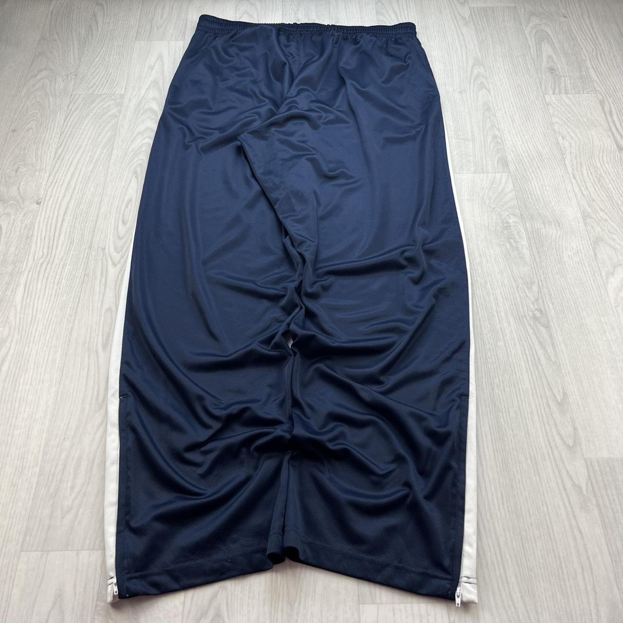 VINTAGE Y2K NIKE BAGGY SIDE STRIPE TRACKSUIT BOTTOMS NAVY