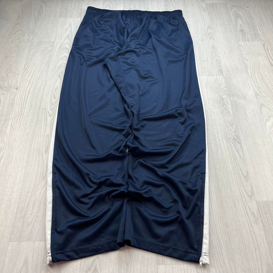 VINTAGE Y2K NIKE BAGGY SIDE STRIPE TRACKSUIT BOTTOMS NAVY