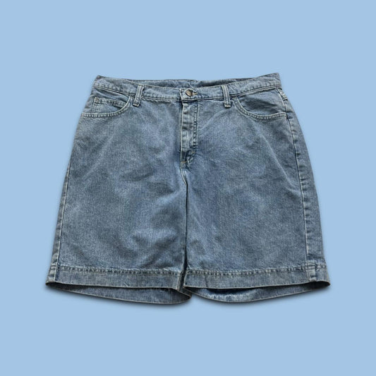VINTAGE 00s RIDERS BY LEE BAGGY JORTS LIGHT BLUE