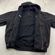 VINTAGE Y2K JEEP WORKWEAR HOODED BOMBER JACKET BLACK