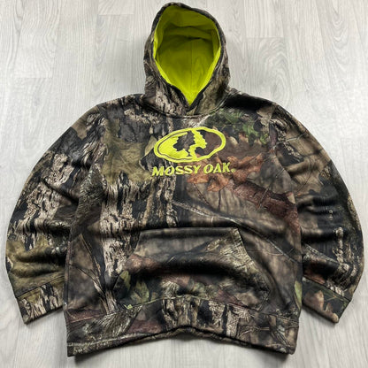 VINTAGE MOSSY OAK REALTREE HOODIE CAMO YELLOW