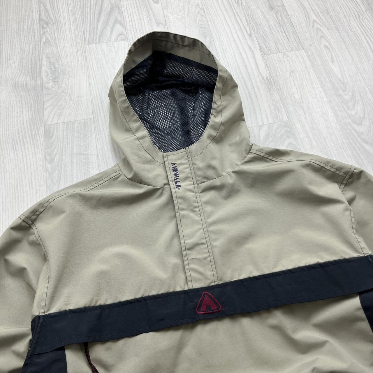VINTAGE Y2K AIRWALK HOODED QUARTER ZIP WINDBREAKER TRACK JACKET