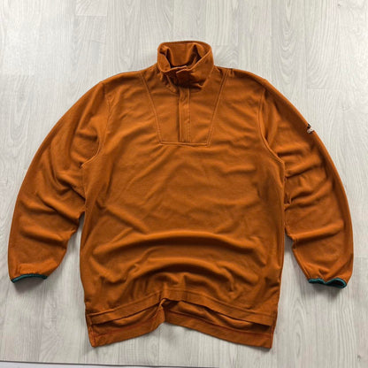 VINTAGE Y2K ADIDAS EQUIPMENT QUARTER ZIP FLEECE SWEATSHIRT ORANGE