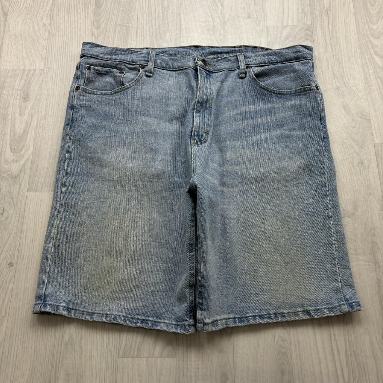 VINTAGE 00s WRANGLER BAGGY LOOSE JORTS LIGHT BLUE