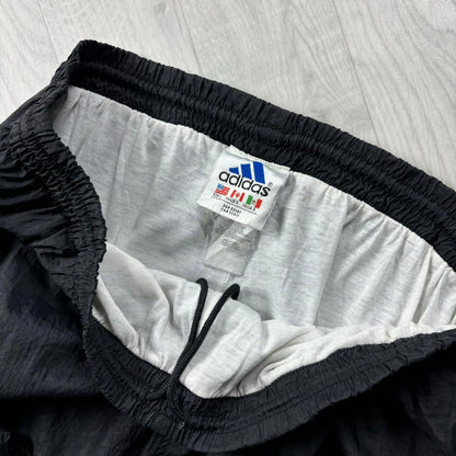 VINTAGE 90s ADIDAS BAGGY TRACKSUIT BOTTOMS BLACK