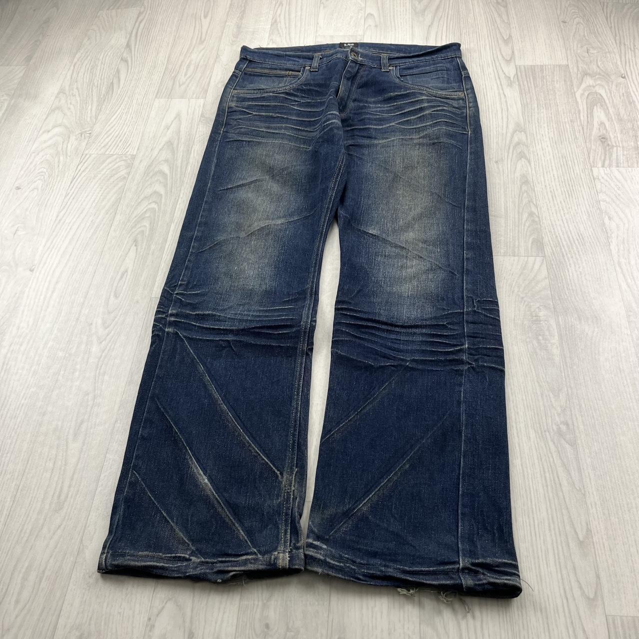 VINTAGE Y2K LEE BOOTCUT BAGGY JEANS NAVY