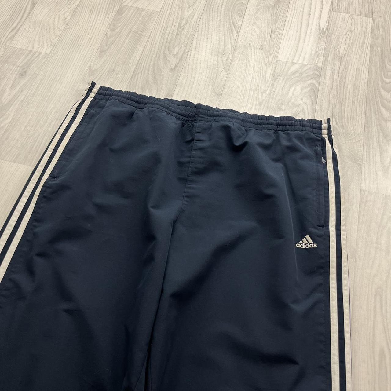 VINTAGE Y2K ADIDAS BAGGY TRACKSUIT BOTTOMS NAVY