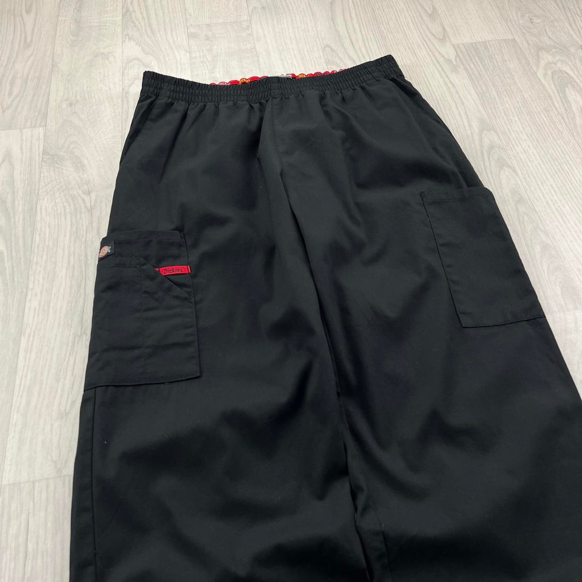 VINTAGE Y2K DICKIES BAGGY CARGO TROUSERS BLACK