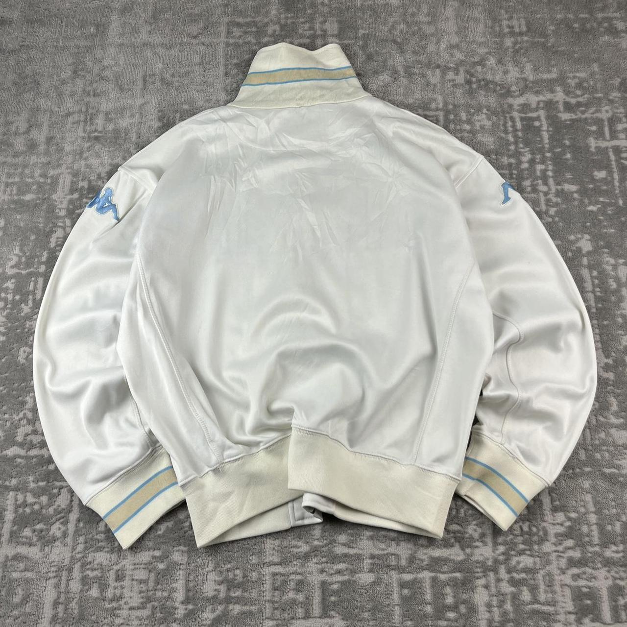 VINTAGE Y2K KAPPA ITALY SPORTY TRACKSUIT JACKET WHITE / LIGHT BLUE