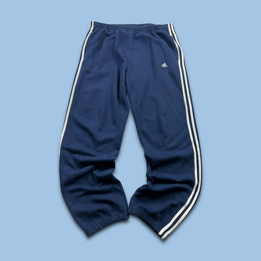 VINTAGE Y2K ADIDAS BAGGY COTTON SWEATPANTS NAVY