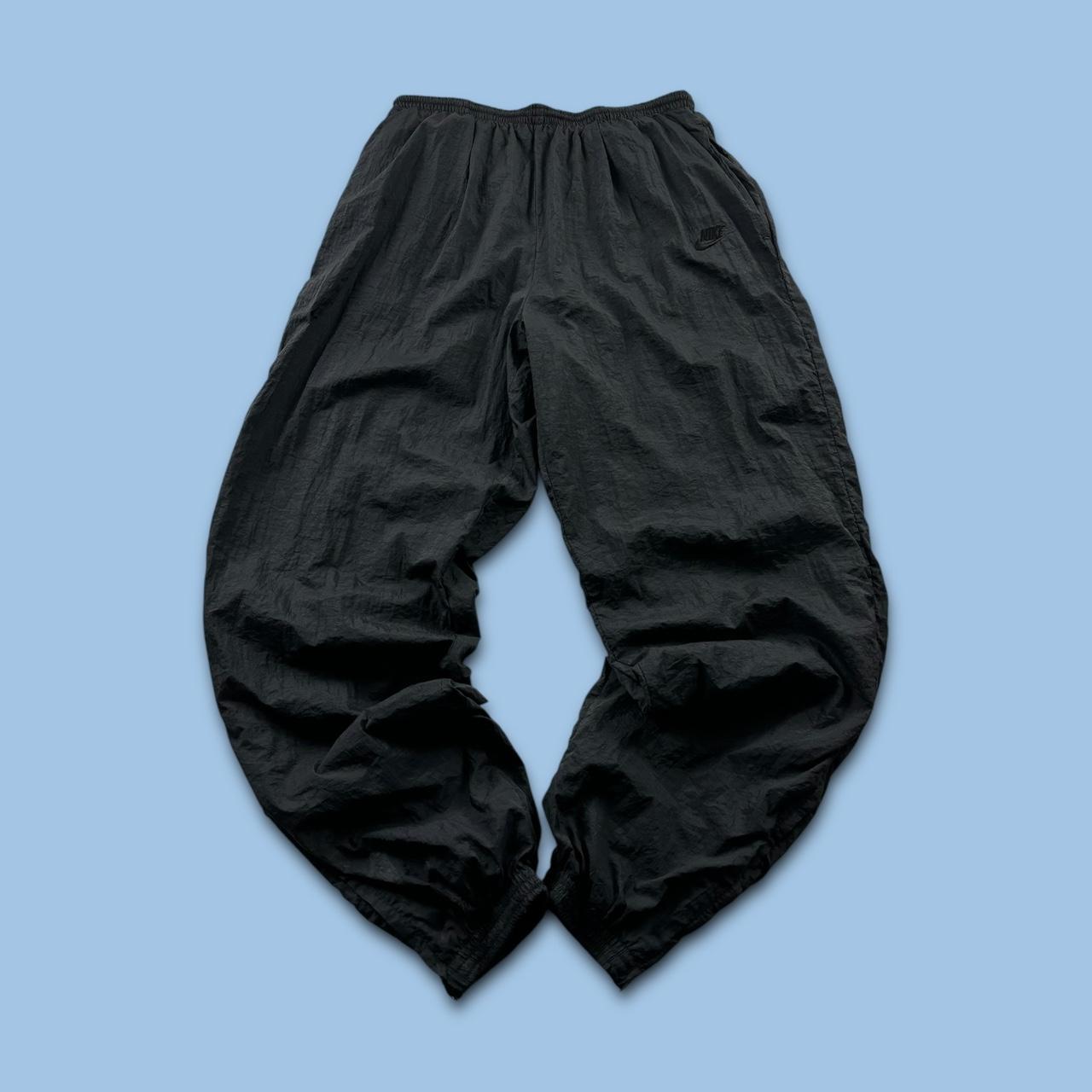 VINTAGE 90s NIKE BAGGY TRACKSUIT BOTTOMS BLACK