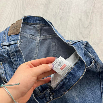 VINTAGE 00s WRANGLER BAGGY LOOSE JORTS BLUE