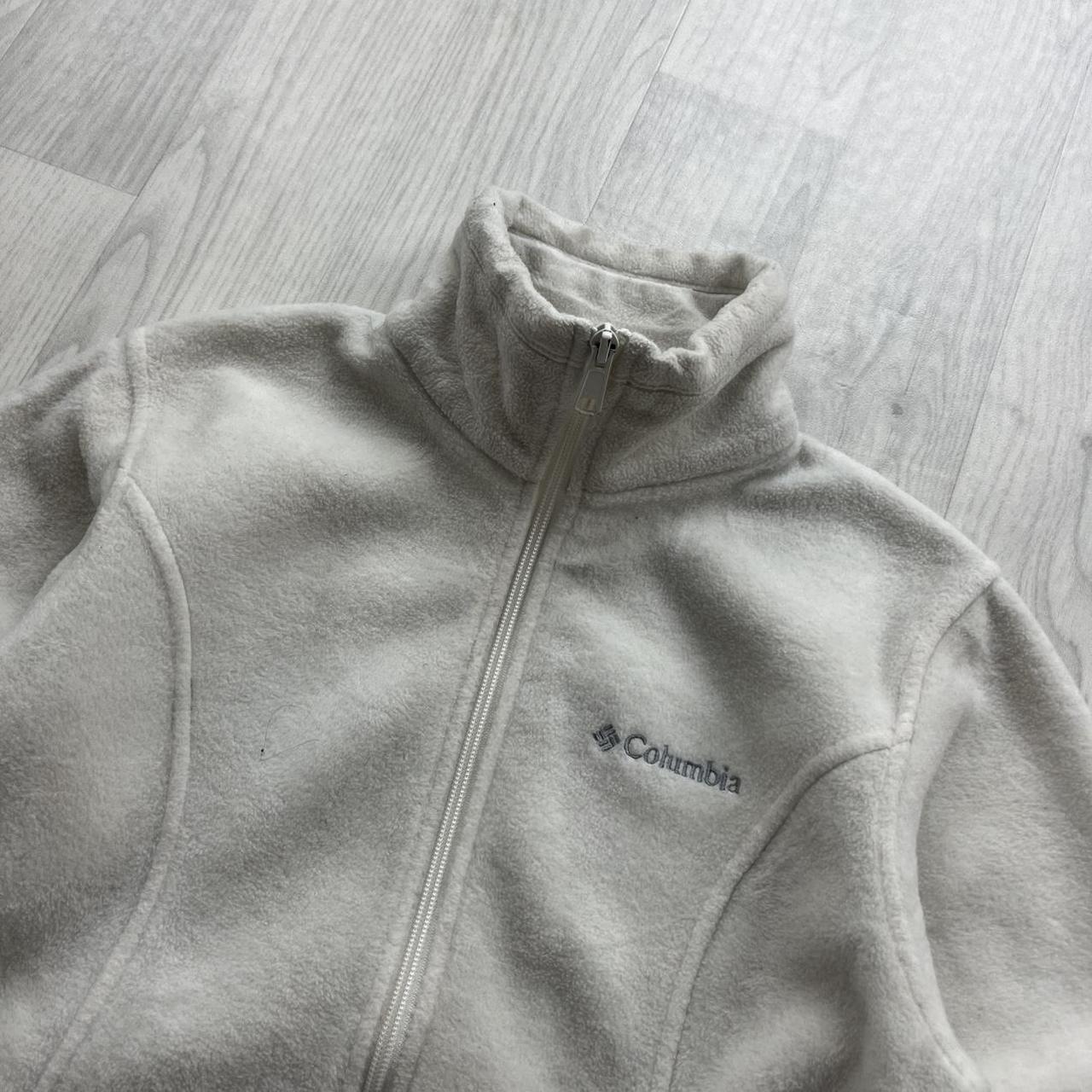VINTAGE Y2K COLUMBIA ZIP UP FLEECE WHITE