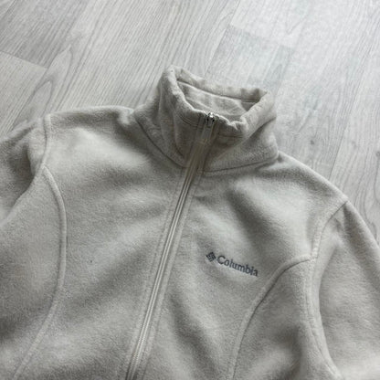 VINTAGE Y2K COLUMBIA ZIP UP FLEECE WHITE