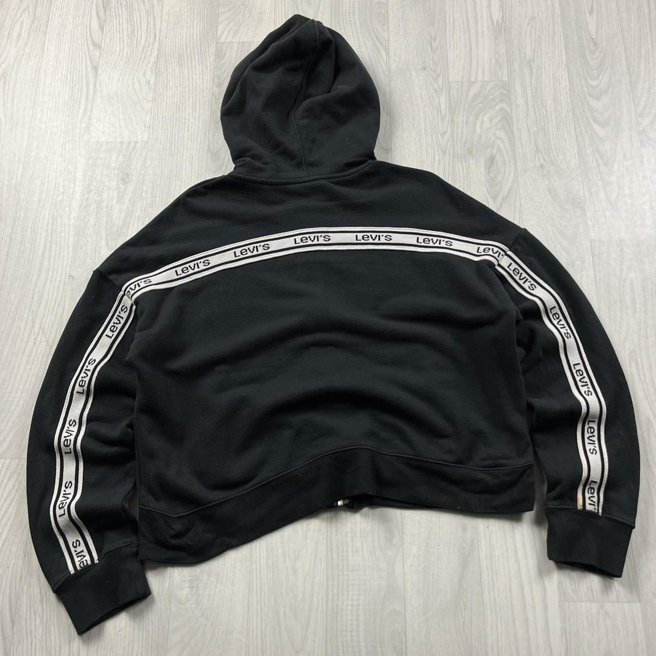 VINTAGE Y2K LEVIS ZIP CROPPED HOODIE BLACK