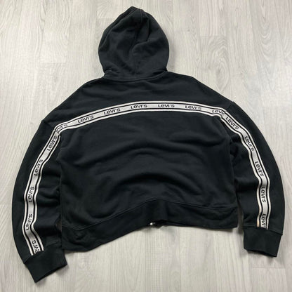 VINTAGE Y2K LEVIS ZIP CROPPED HOODIE BLACK