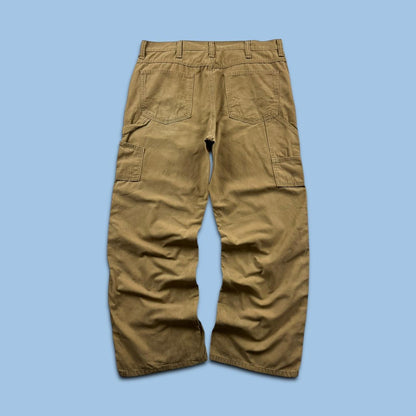 VINTAGE FADED GLORY BAGGY CARPENTER JEANS TAN