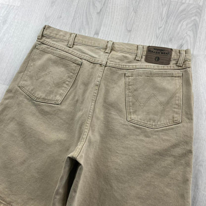 VINTAGE WRANGLER BAGGY LOOSE SKATER JORTS BEIGE (38w)