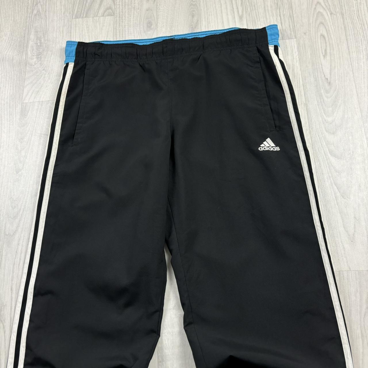 VINTAGE Y2K ADIDAS BAGGY TRACKSUIT BOTTOMS BLACK