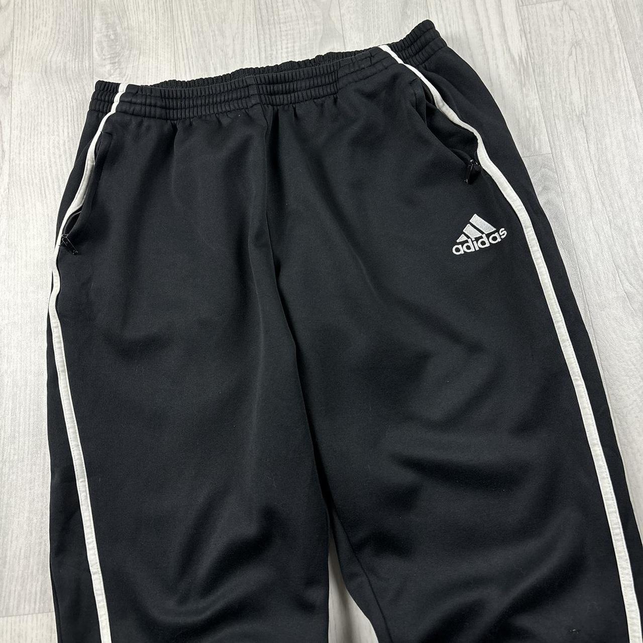 VINTAGE Y2K ADIDAS BAGGY TRACKSUIT BOTTOMS BLACK