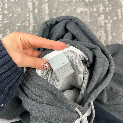 VINTAGE Y2K NIKE AIR SPELL OUT HOODIE BLACK / GREY