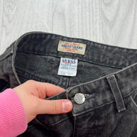 VINTAGE Y2K GUESS USA LOW RISE BOOTCUT FLARED JEANS BLACK