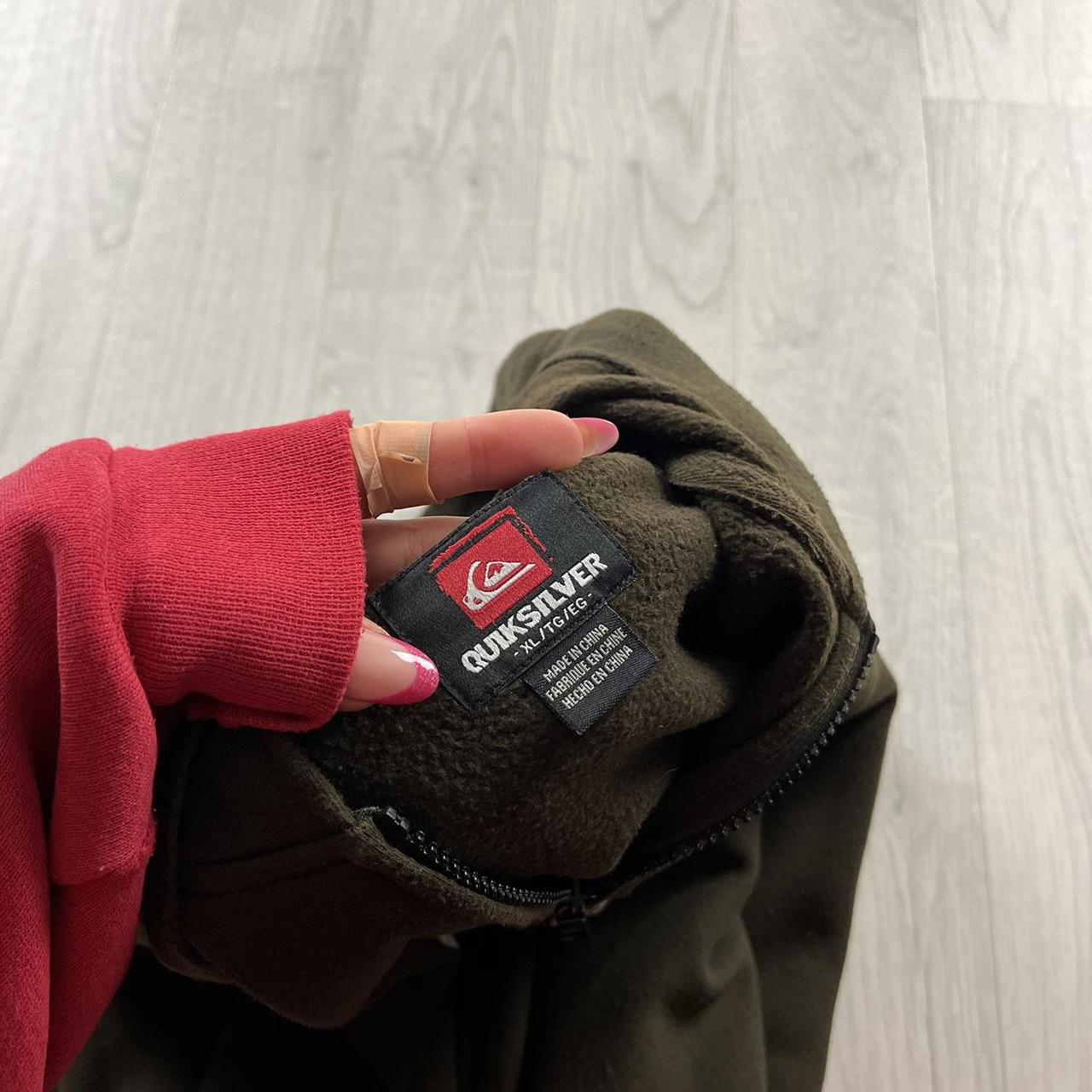 VINTAGE Y2K QUIKSILVER ZIP GRAPHIC HOODIE BROWN