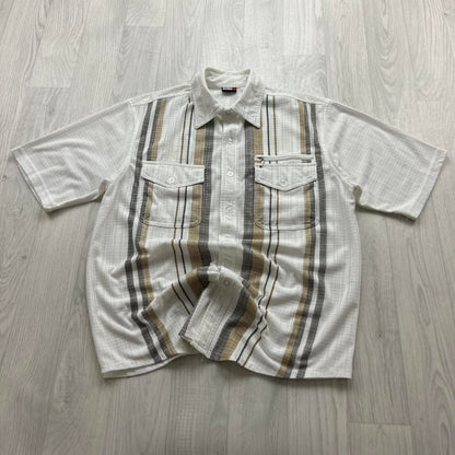 VINTAGE Y2K SHORT SLEEVE SHIRT WHITE