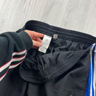 VINTAGE Y2K ADIDAS SIDE STRIPE BAGGY TRACKSUIT BOTTOMS BLACK BLUE