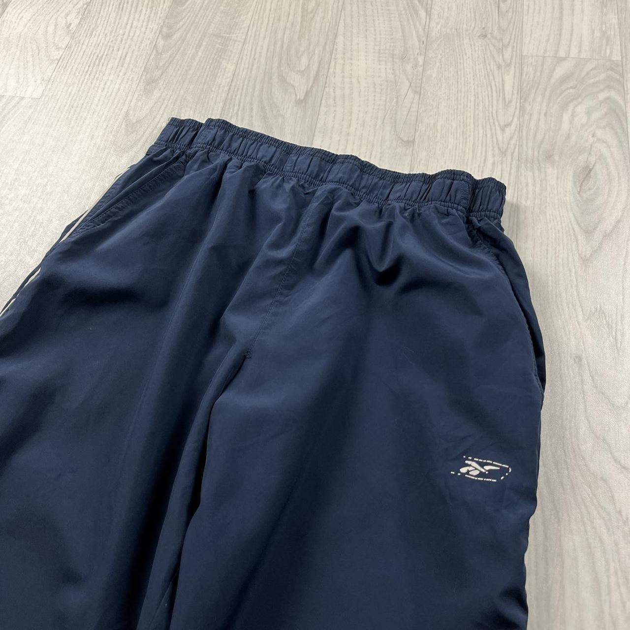 VINTAGE Y2K REEBOK BAGGY TRACKSUIT BOTTOMS NAVY