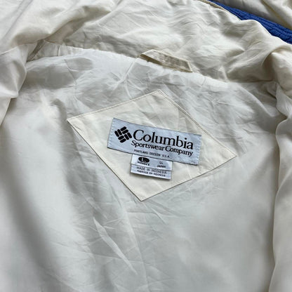 VINTAGE 00s COLUMBIA TECHNICAL UTILITY HEAVY SKI JACKET CREAM