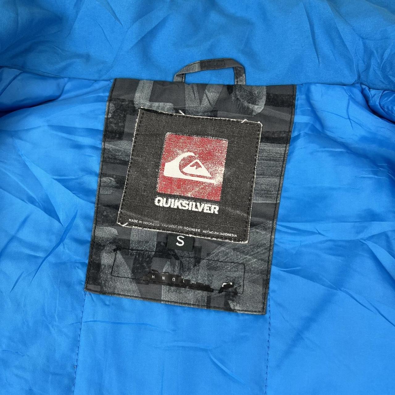 VINTAGE Y2K QUIKSILVER GRAPHIC SKI JACKET GREY