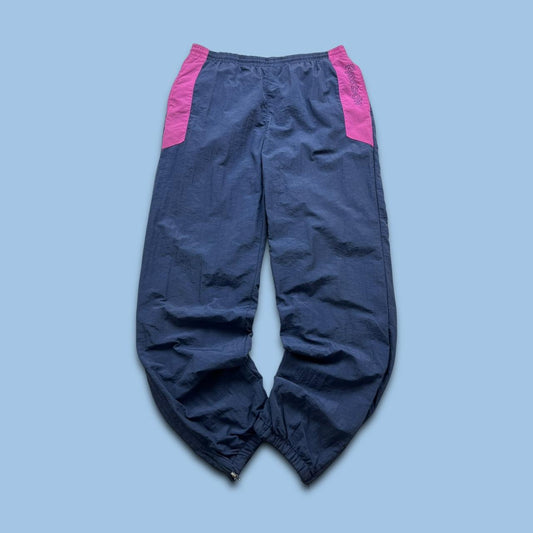 VINTAGE 90s REEBOK BAGGY TRACKSUIT BOTTOMS NAVY