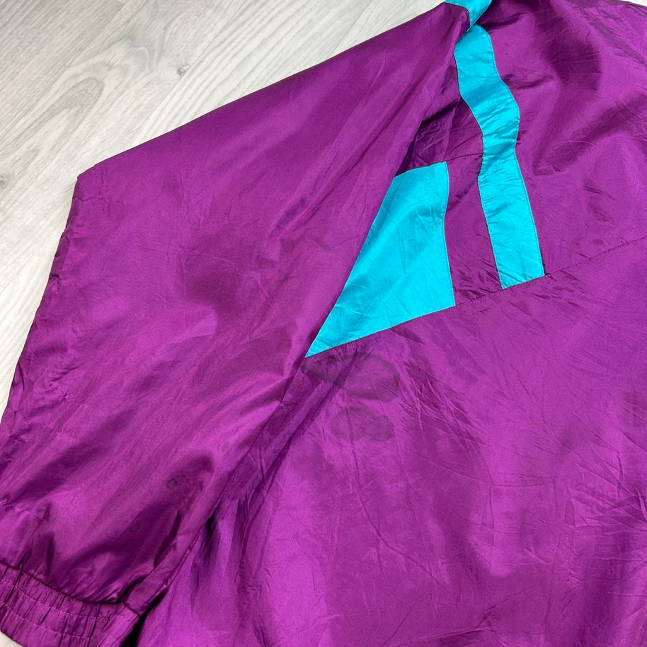 VINTAGE 90s ADIDAS FUNKY WINDBREAKER JACKET PURPLE
