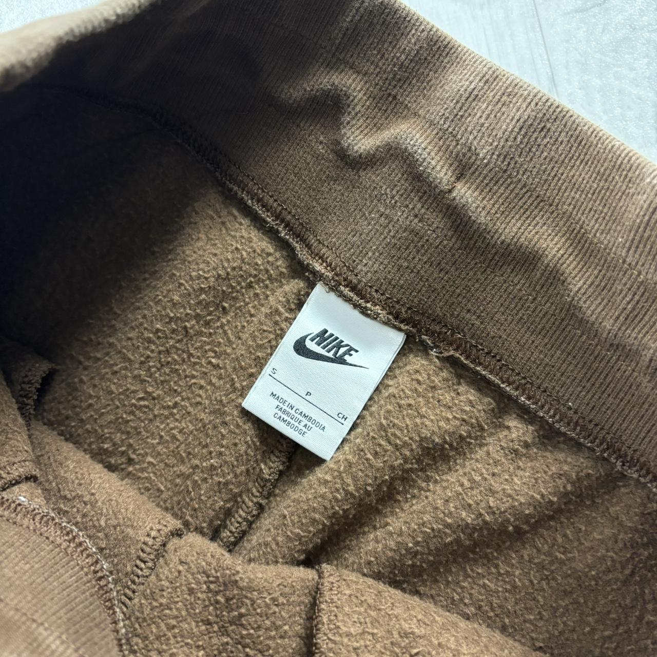 NIKE CUFFED COTTON SWEATPANTS BROWN