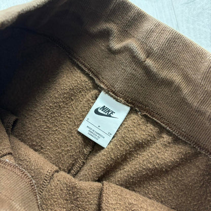 NIKE CUFFED COTTON SWEATPANTS BROWN
