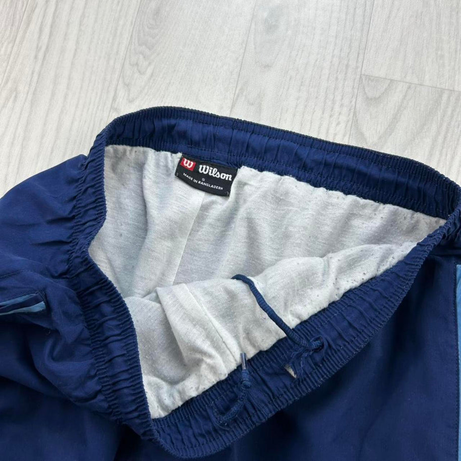 VINTAGE Y2K WILSON BAGGY TRACKSUIT BOTTOMS NAVY