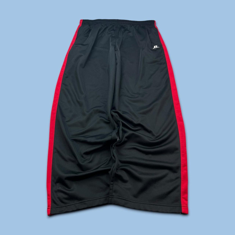 VINTAGE Y2K RUSSELL ATHLETIC WIDE LEG TRACKSUIT BOTTOMS BLACK