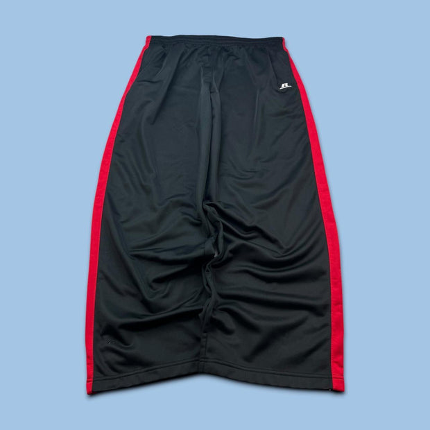 VINTAGE Y2K RUSSELL ATHLETIC WIDE LEG TRACKSUIT BOTTOMS BLACK