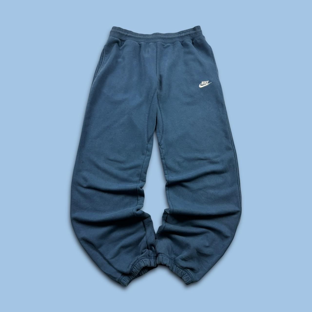 VINTAGE 00s NIKE BAGGY COTTON SWEATPANTS BLUE