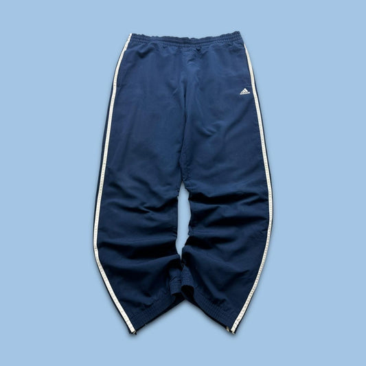 VINTAGE Y2K ADIDAS BAGGY TRACKSUIT BOTTOMS NAVY
