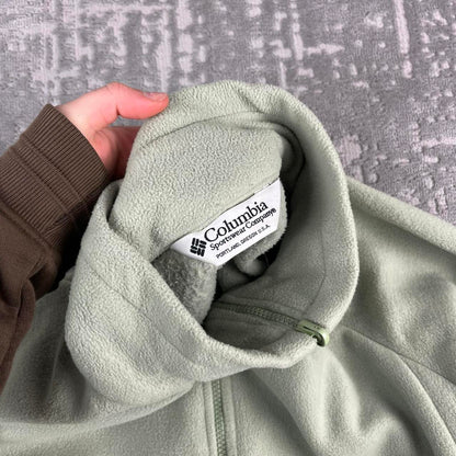 VINTAGE 00s COLUMBIA TECHNICAL FLEECE JACKET BEIGE