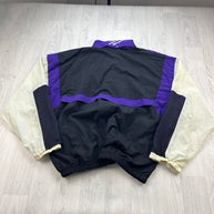 VINTAGE 90s REEBOK WINDBREAKER TRACK JACKET BLACK