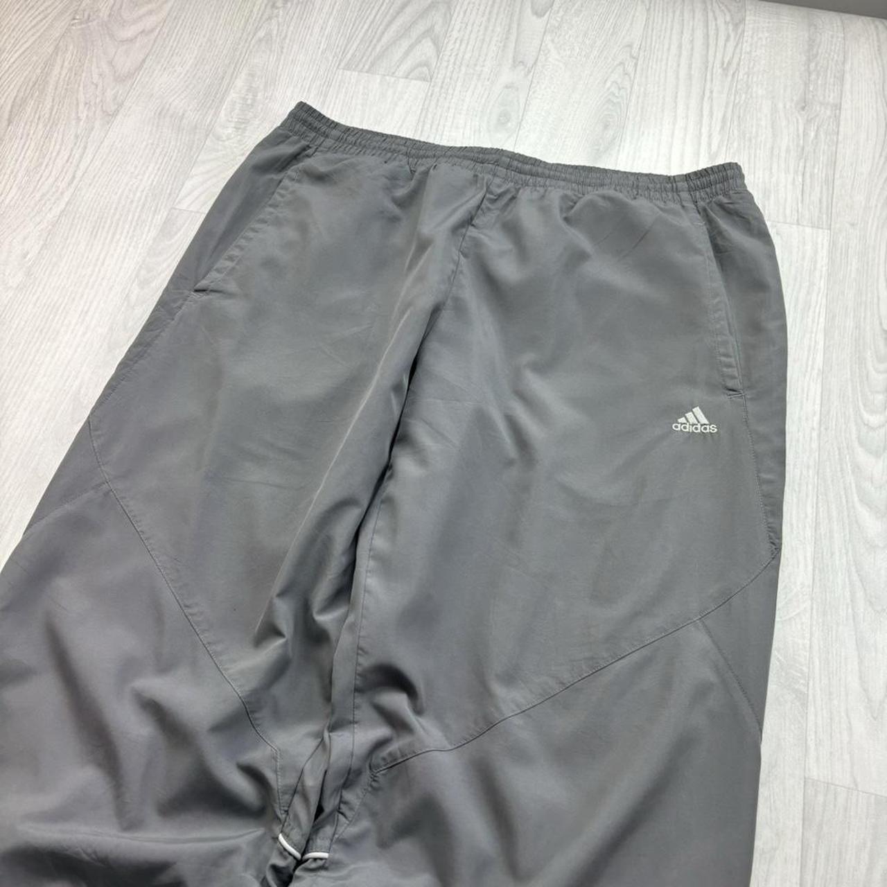 VINTAGE Y2K ADIDAS BAGGY TRACKSUIT BOTTOMS GREY